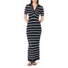 Women's Adalyn Tape Yarn Split-Neck Maxi Dress