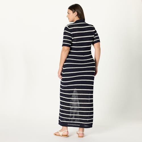 Women's Adalyn Tape Yarn Split-Neck Maxi Dress