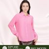 100% Pure Silk Blouses for Women Long Sleeve: Women's Button-Down Elegant Shirts Lapel Luxurious Casual Blouse