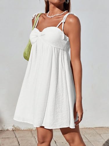 Casual Summer Dresses for Women 2025 Flowy Sun Dress Mini Slip Dress Cute Spaghetti Strap Dress