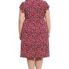 Women's V-Neck Ruffle Sleeve Matte Jersey Dress Casual Summer Fun Easy Wear to Brunch