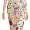 41RS6JpeBL.jpg Women's 3D Floral Short Sleeves Crew Neck Fishtail Mesh Embroidery Party Cocktail Maxi Dress