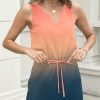 Womens Sleeveless T Shirt Dresses 2025 Casual Cute Floral Print Short Dress Summer Fashion Front Pockets