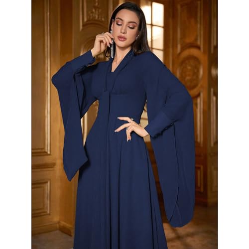 Summer Floral Dresses for Women Long Sleeve Casual Style Beach Swing Dresses