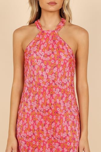 Women's Melody Plisse Halter Mini Dress