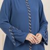 Women's Abaya Long Sleeve Open Quarry Floor Length Zipper Floor Length Turkish Islamic Fashion
