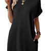 Womens Summer Dresses Fashion 2025 Short Sleeve Spring Mini Dress Casual Beach Vacation Clothes Dresses
