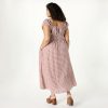 Women's Melody Cap Sleeve Tie Front Cotton Dress