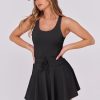 41ZU-VJdefL.jpg Women's Tennis Mini Dresses Workout Built in Shorts Golf Athletic Sleeveless One Piece Summer Active Romper Dress