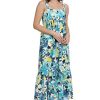 Women's Cotton Smocked Back Babydoll Tiered Maxi Dress