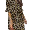 Summer Dresses for Women V Neck Ruffle Short Sleeve Casual Shift Dress