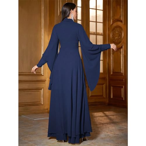 Summer Floral Dresses for Women Long Sleeve Casual Style Beach Swing Dresses