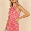 Women's Melody Plisse Halter Mini Dress