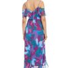 Women's Dresses Women's Sweetheart Neckline High Low Maxi with Ruffle Overlay - Empire Waist Cold Shoulder Chiffon Summer Party