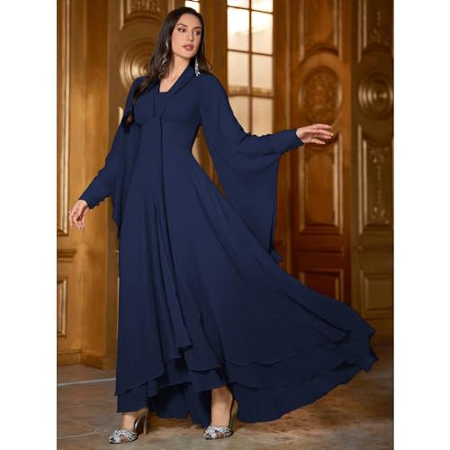 Summer Floral Dresses for Women Long Sleeve Casual Style Beach Swing Dresses