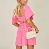 Women's Summer Dress Square Neck Short Sleeves Crossover Waist Casual Party Mini Dress