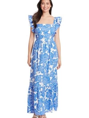 Square Neck Maxi Ruffle Detail | Summer Dresses for Women