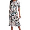 Womens Elbow Sleeve A-line Midi-Pretty Garden Party Special Occasion Wedding Guest Dress