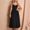 Summer Corset Midi Dress Formal Flowy A Line Lace Spaghetti Strap Wedding Guest Dresses for Women Sundress with Pockets