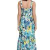Women's Cotton Smocked Back Babydoll Tiered Maxi Dress