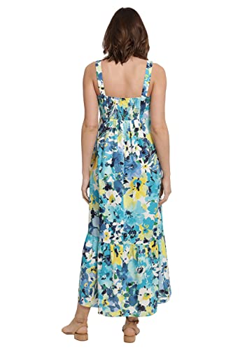 Women's Cotton Smocked Back Babydoll Tiered Maxi Dress