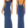 Women Spaghetti Straps Mermaid Evening Gown Wedding Guest Dress Drape Neck Lace Backless Formal Maxi Dress 21