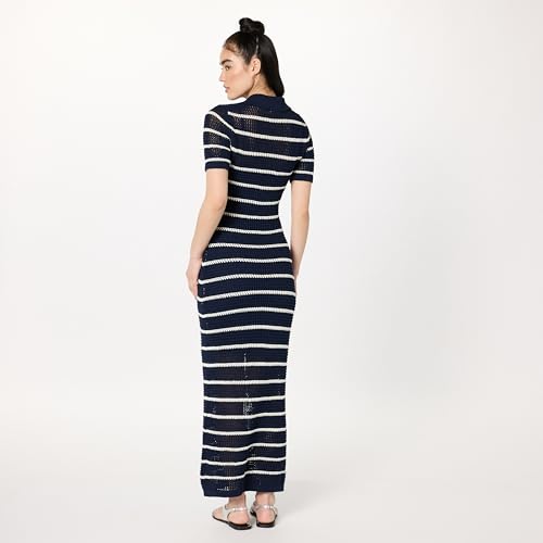Women's Adalyn Tape Yarn Split-Neck Maxi Dress