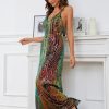 Women's V Neck Spaghetti Straps Sequin Sparkly Glitter Irregular Hem Prom Dress Bcakless Maxi Evening Gowns
