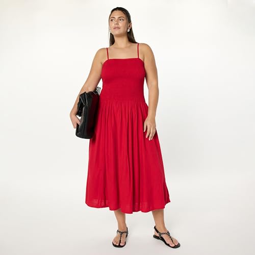 Women's Florencia Smocked Bodice Linen Maxi Dress
