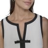 Women's Sleeveless V-Neck Bow A-line Mini Dress