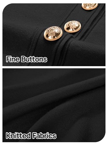41vmprdwVKL.jpg Women's Knit Bodycon Sweater Dress Button Short Sleeve Crew Neck Elegant Formal Mini Dress