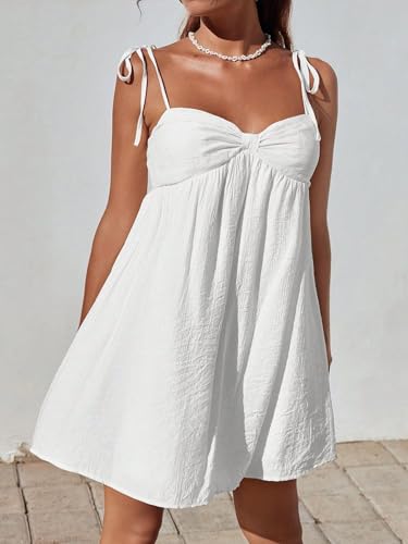 Casual Summer Dresses for Women 2025 Flowy Sun Dress Mini Slip Dress Cute Spaghetti Strap Dress