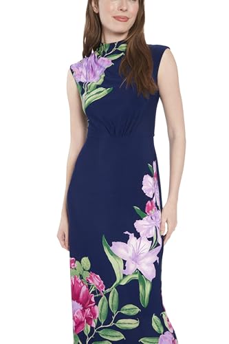 High Neck Sleeveless Midi Cocktail Wedding Guest Dresses for Women