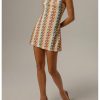 Women's Color Block Crochet Boho Bodycon Mini Dress Summer Peasant Vacation Sleeveless Tank Sundresses 2025