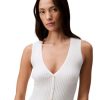 Women's Cotton Rib V-Neck Polo Dress