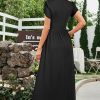 Maternity Maxi Dress Wrap V Neck Baby Shower Pregnancy Dresses for Photoshoot