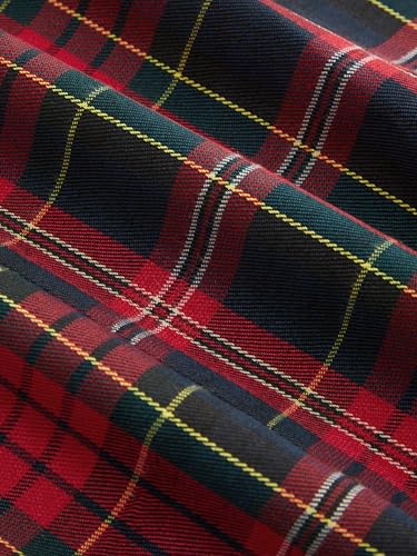Mini Dress Plaid Checks Sleeveless Short Party Dress Scoop Neck Middle Waist Zipper Casual