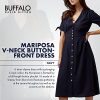 Women's Mariposa V Neck Button Front Dress 2
