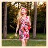 4 Pcs 60s 70s Hippie Costume Women Retro Disco Outfit Groovy Dress Headband Earring Party Sunglasses for Halloween