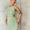 Women's Dress Cut Out Waist Mini Dress - Sexy Sleeveless Fitted Bodycon Dress with Cut Out Details and Zipper Dress IPADSA