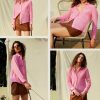 100% Pure Silk Blouses for Women Long Sleeve: Women's Button-Down Elegant Shirts Lapel Luxurious Casual Blouse
