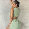 Women's Dress Cut Out Waist Mini Dress - Sexy Sleeveless Fitted Bodycon Dress with Cut Out Details and Zipper Dress IPADSA