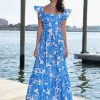 Square Neck Maxi Ruffle Detail | Summer Dresses for Women