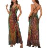 Women's V Neck Spaghetti Straps Sequin Sparkly Glitter Irregular Hem Prom Dress Bcakless Maxi Evening Gowns