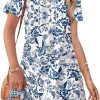 Dresses for Women 2025 Casual Summer V Neck Wedding Guest Dress Short Sleeve Fashion Beach Vacation Clothes
